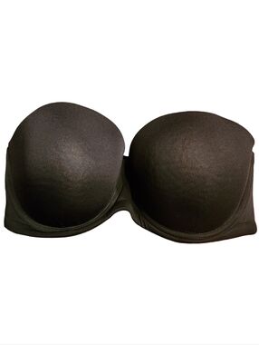 WACOAL Black Strapless Convertible Bra Sz 38 DD With Grip Strip Stays In Place
